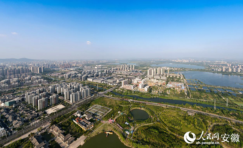航拍淮北城區(qū)。 人民網(wǎng)記者 王銳攝