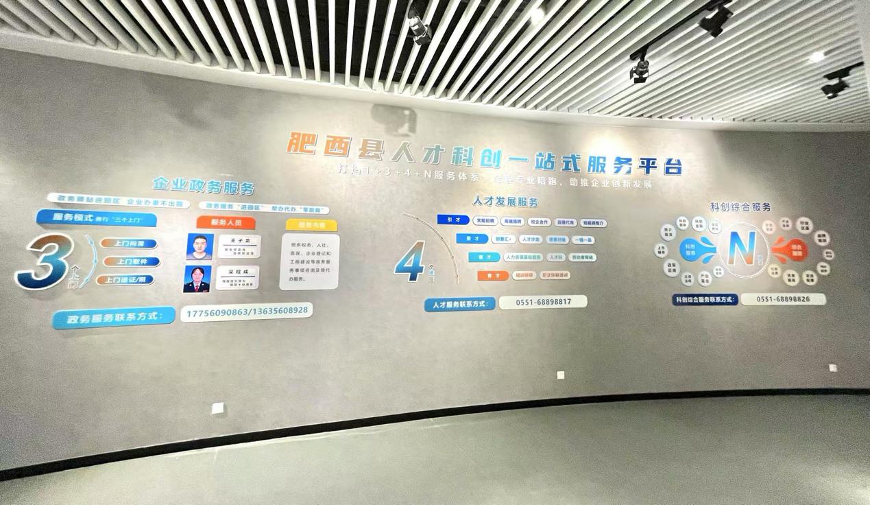 肥西縣"3+4+N"人才科創(chuàng)一站式服務(wù)平臺(tái)。 肥西縣委組織部供圖